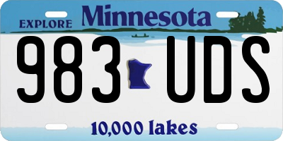 MN license plate 983UDS