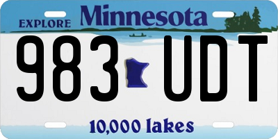 MN license plate 983UDT