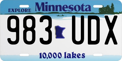 MN license plate 983UDX