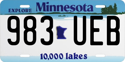 MN license plate 983UEB