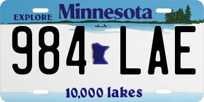 MN license plate 984LAE