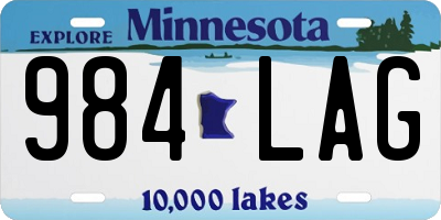 MN license plate 984LAG