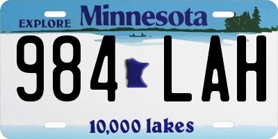 MN license plate 984LAH