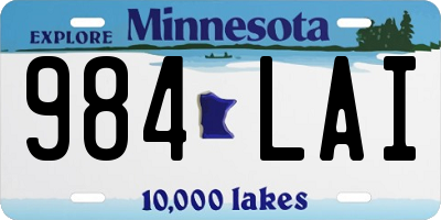 MN license plate 984LAI