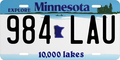 MN license plate 984LAU