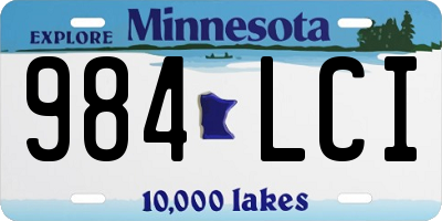 MN license plate 984LCI