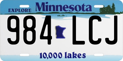 MN license plate 984LCJ
