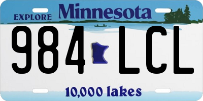 MN license plate 984LCL