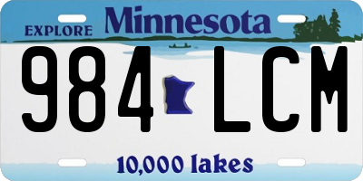 MN license plate 984LCM