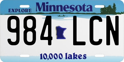 MN license plate 984LCN