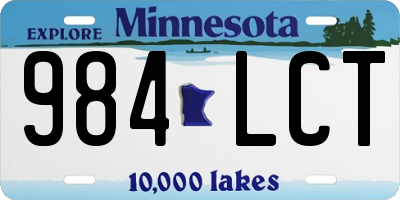 MN license plate 984LCT