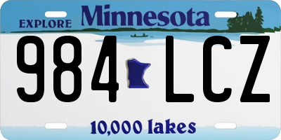 MN license plate 984LCZ
