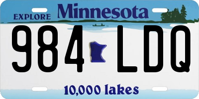MN license plate 984LDQ