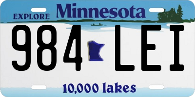 MN license plate 984LEI