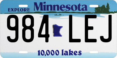 MN license plate 984LEJ