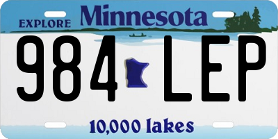 MN license plate 984LEP