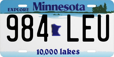 MN license plate 984LEU