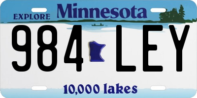 MN license plate 984LEY