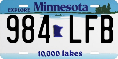 MN license plate 984LFB