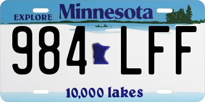 MN license plate 984LFF