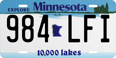 MN license plate 984LFI