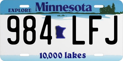 MN license plate 984LFJ