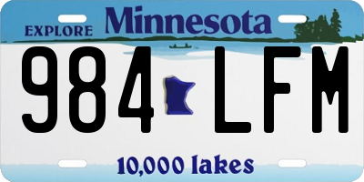 MN license plate 984LFM