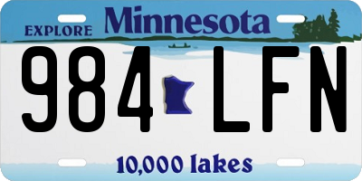 MN license plate 984LFN