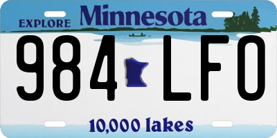 MN license plate 984LFO