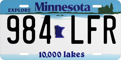MN license plate 984LFR