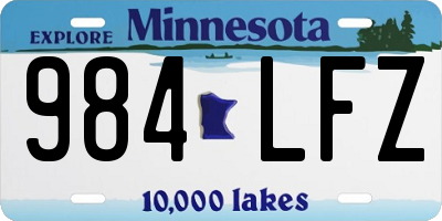 MN license plate 984LFZ