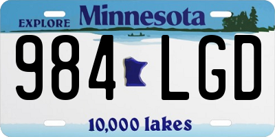 MN license plate 984LGD