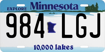 MN license plate 984LGJ