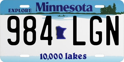 MN license plate 984LGN