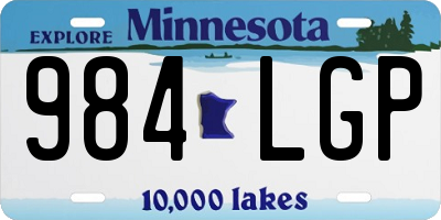 MN license plate 984LGP