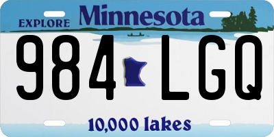 MN license plate 984LGQ