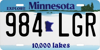 MN license plate 984LGR