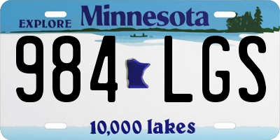MN license plate 984LGS