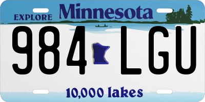 MN license plate 984LGU