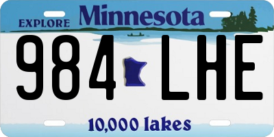 MN license plate 984LHE