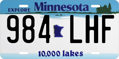 MN license plate 984LHF