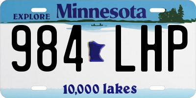 MN license plate 984LHP