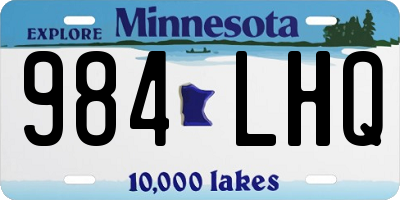 MN license plate 984LHQ