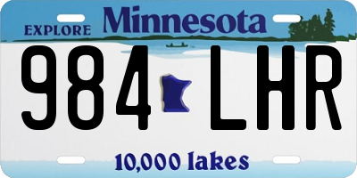 MN license plate 984LHR