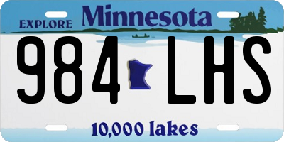 MN license plate 984LHS