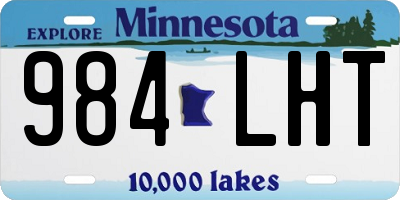 MN license plate 984LHT