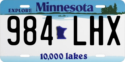 MN license plate 984LHX