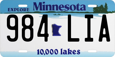 MN license plate 984LIA