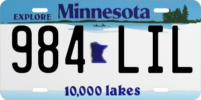 MN license plate 984LIL
