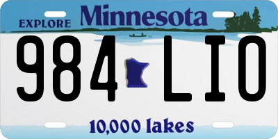 MN license plate 984LIO